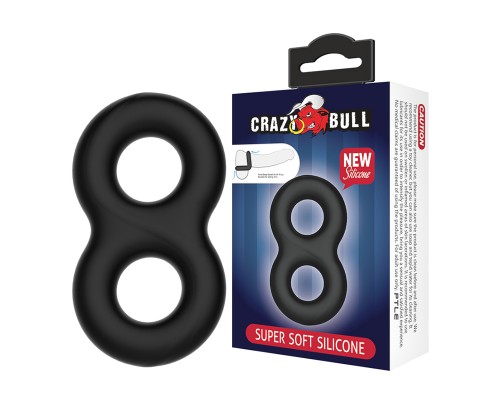 Baile Crazy Bull Super Soft Silicon Двойное эластичное эрекционное кольцо