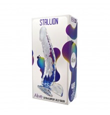 Фаллоимитатор на присоске Stallion Jelly Dildo прозрачный