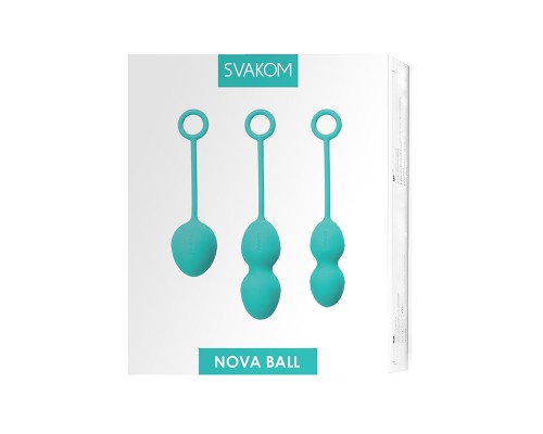 Вагинальные шарики Nova Ball Зеленые: центр тяжести смещенный