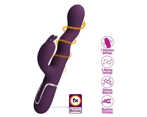 Вибростимулятор-кролик с волновыми движениями LAURSEN