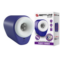 Автоматический вибромастурбатор c функцией сжатия, синий