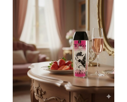 Ароматический лубрикант Toko Шампанское и клубника, 165 мл
