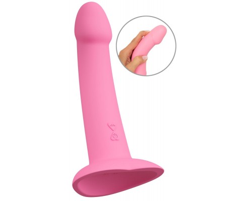 Вибростимулятор на присоске Heart Guy, розовый