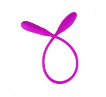 Анально вагинальный вибромассажер на гибком стержне