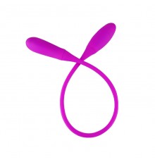 Анально вагинальный вибромассажер на гибком стержне