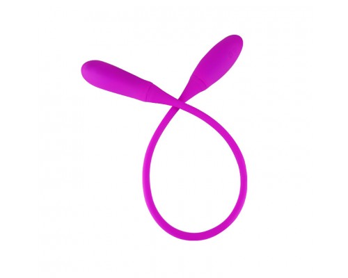 Анально вагинальный вибромассажер на гибком стержне