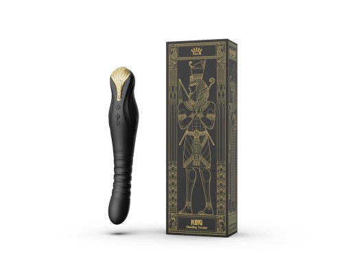 Вибростимулятор с поступательными движениями KING, чёрный