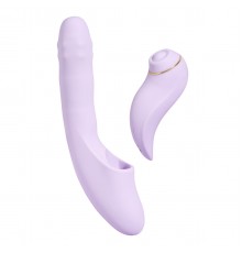 Многофункциональный вибромассажер со съёмным клиторальным пульсатором и приложением DuoGlow