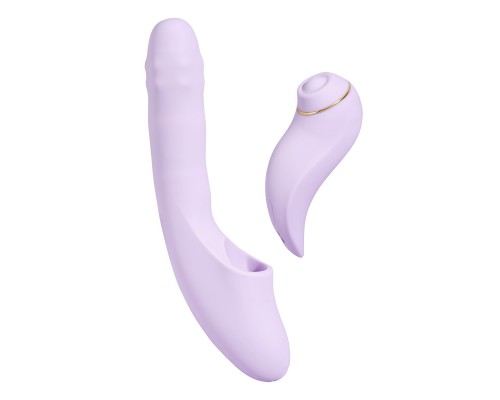 Многофункциональный вибромассажер со съёмным клиторальным пульсатором и приложением DuoGlow