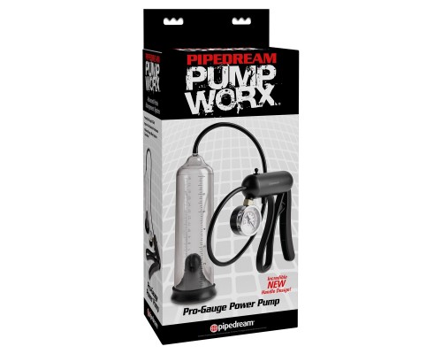 Мощная мужская помпа Pump Worx Pro-Gauge Power Pump с датчиком давления – эффективное решение для улучшения потенции