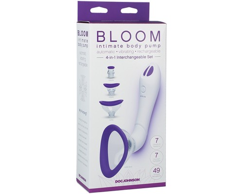 Автоматическая вибропомпа для тела со сменными насадками Bloom: эффективное устройство для улучшения интим