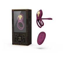 Эрекционное виброкольцо с пультом BAYEK, фиолетовое