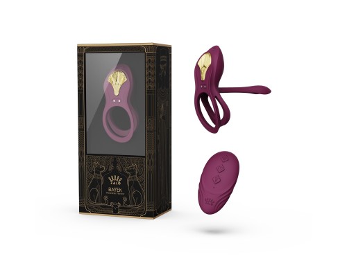 Эрекционное виброкольцо с пультом BAYEK, фиолетовое
