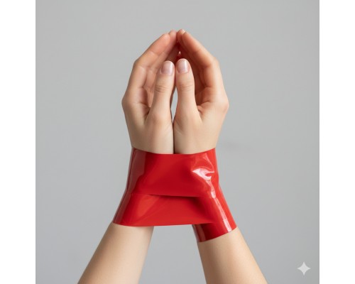 Скотч для фиксации, 15 метров, красный