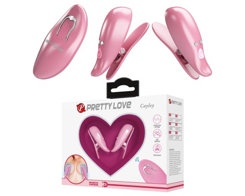 Виброзажимы на соски с пультом Cayley