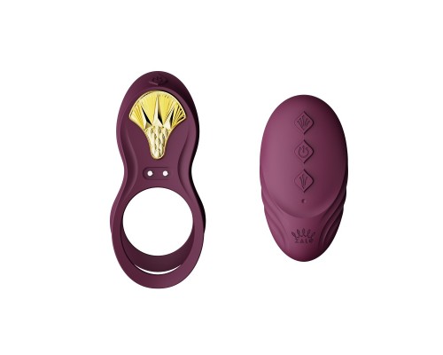 Эрекционное виброкольцо с пультом BAYEK, фиолетовое