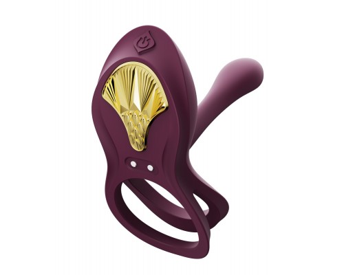 Эрекционное виброкольцо с пультом BAYEK, фиолетовое