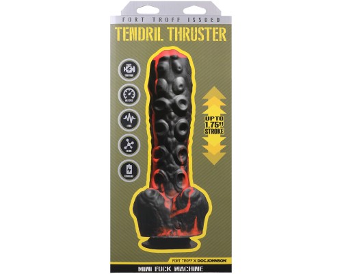 Секс-машина мини на присоске Tendril Thruster, чёрно-красная