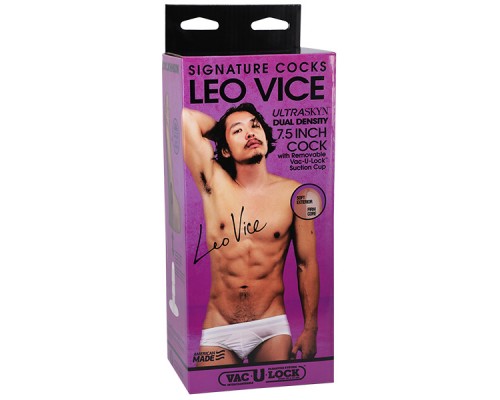 Фаллоимитатор с мошонкой на съемной присоске слепок порно-звезды Leo Vice
