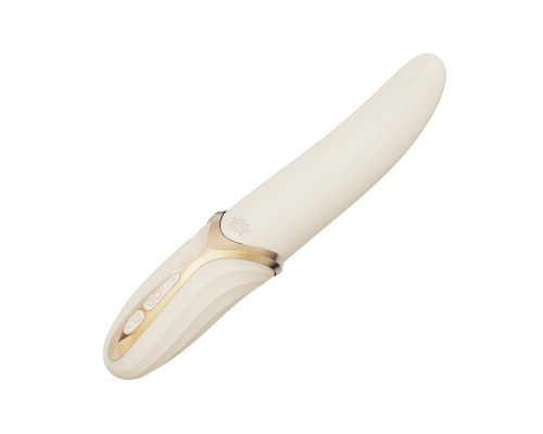 Вибростимулятор с имитацией оральных ласк и функцией нагрева EVE, бежевый