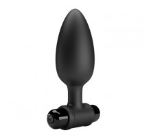 Анальная пробка с вибропулей, черная