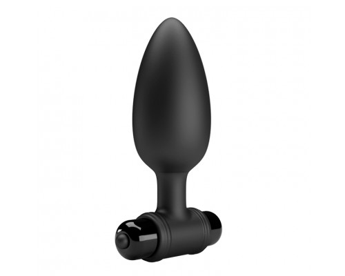 Анальная пробка с вибропулей, черная