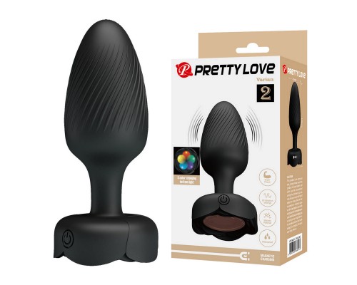 Анальная вибропробка с разноцветной подсветкой VARIAN