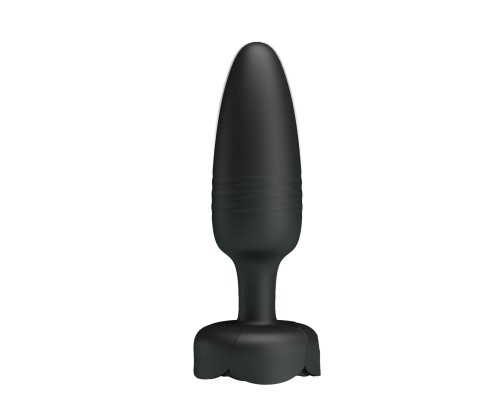 Анальная вибропробка с поступательными движениями и разноцветной подсветкой TARION