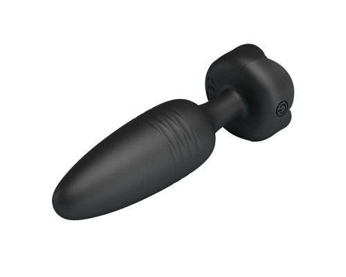 Анальная вибропробка с поступательными движениями и разноцветной подсветкой TARION