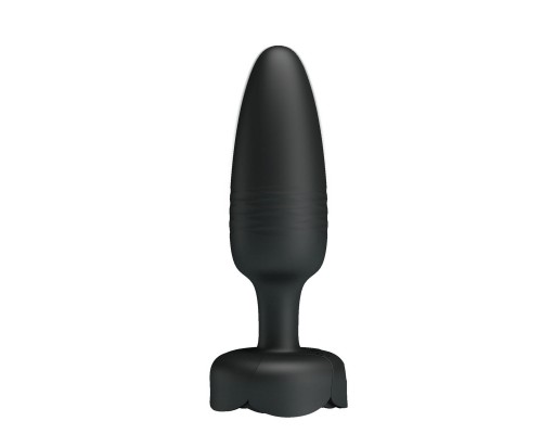 Анальная вибропробка с поступательными движениями и разноцветной подсветкой TARION