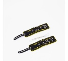 Наручники с жёлтой строчкой