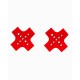 Пэстисы на грудь, красные крест - стильное украшение для соблазнительных образов
