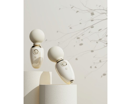 Мини-вибромассажёр с функцией нагрева AVA, бежевый