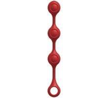 Утяжеленные силиконовые анальные шарики Anal Essentials - красные