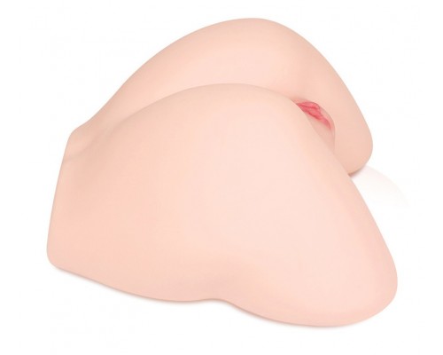 Adel Real HIPS Мастурбатор-полуторс, анус и вагина, с двойным слоем материала