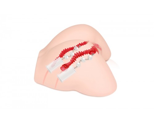 Adel Real HIPS Мастурбатор-полуторс, анус и вагина, с двойным слоем материала