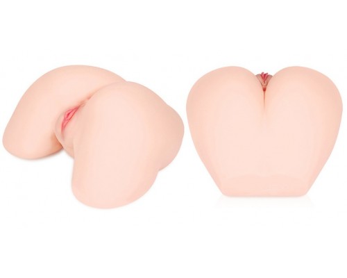 Adel Real HIPS Мастурбатор-полуторс, анус и вагина, с двойным слоем материала
