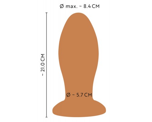 Анальная пробка мягкая с присоской, 21 см