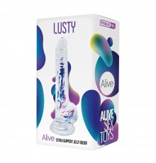 Фаллоимитатор на присоске Lusty Jelly Dildo прозрачный