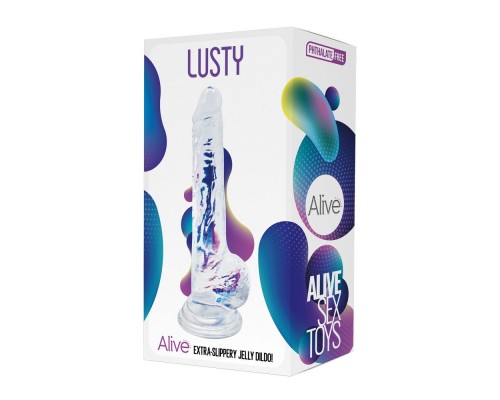 Фаллоимитатор Lusty Jelly Dildo прозрачный - на присоске для удовольствия!