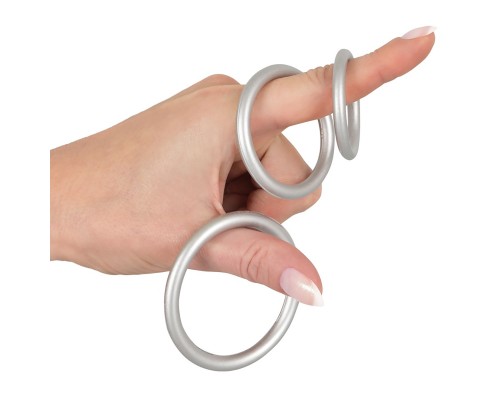 Набор эрекционных колец Metallic Silicone Cock Ring Set - идеальный выбор для усиления эрекции