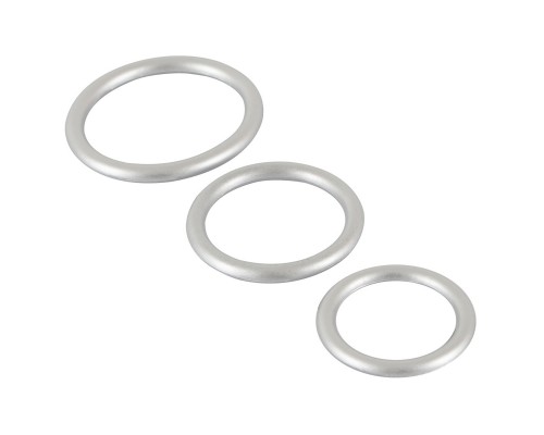 Набор эрекционных колец Metallic Silicone Cock Ring Set - идеальный выбор для усиления эрекции