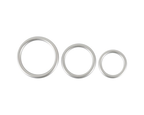 Набор эрекционных колец Metallic Silicone Cock Ring Set - идеальный выбор для усиления эрекции