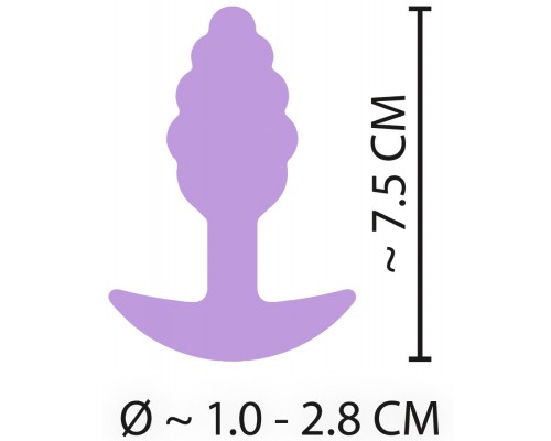 Анальная пробка мини Cuties: фиолетовая - нежное удовольствие для экспериментов
