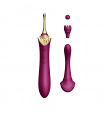 Клиторальный вибростимулятор с насадками BESS, фиолетовый
