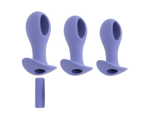 Набор анальных пробок с вибропулей Hole Punch Plug Set