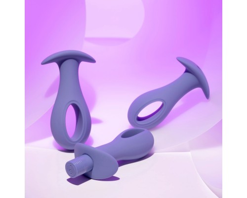 Набор анальных пробок с вибропулей Hole Punch Plug Set