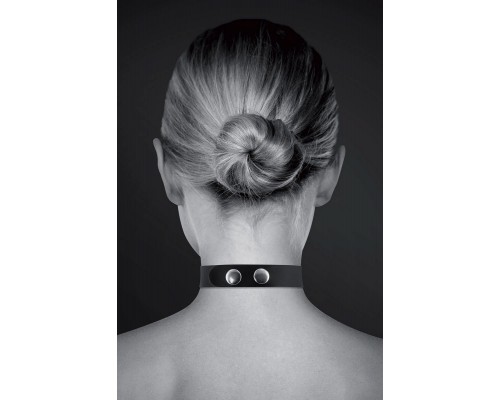 Чокер с надписью Slave COLLIER STRASS SLAVE CUIR BOVIN