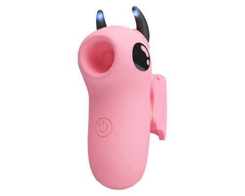 Вакуумный мини-стимулятор на палец, с электростимуляцией, Magic Devil, розовый