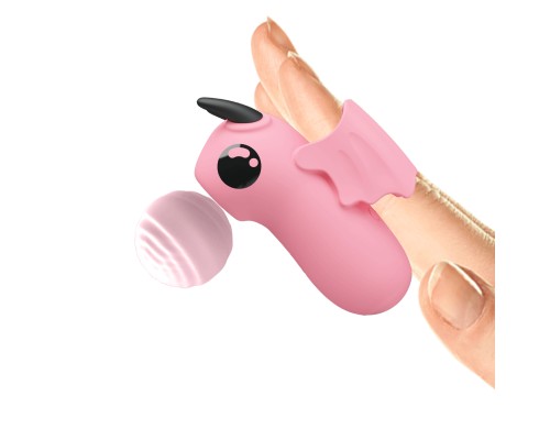 Вакуумный мини-стимулятор на палец, с электростимуляцией, Magic Devil, розовый